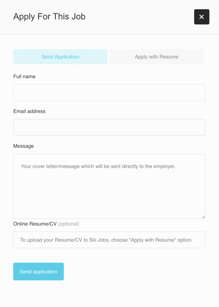 Ski Jobs Application